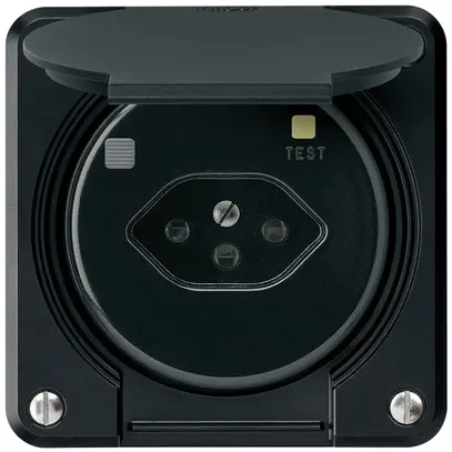 Presa FI robusto A T13 30mA nero 