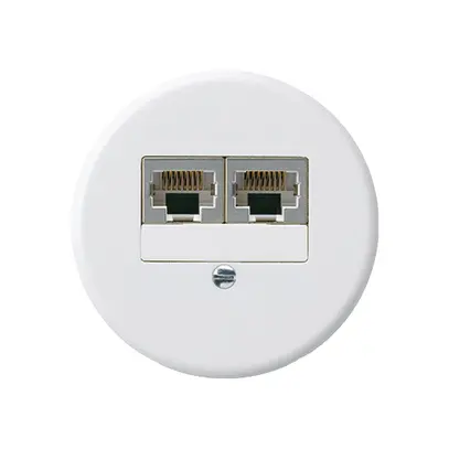 Inserto per scatola INC basico 2×RJ45s separato bianco 