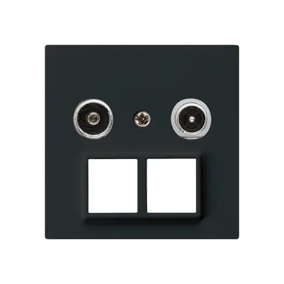Presa multimedia kallysto R/TV montaggio A 11dB 2GHz nero 