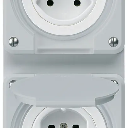 Combi INC 2×1 HA robusto 2×tipo 15 con morsetti a innesto con coperchio grigio 