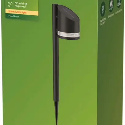 Lampada con picchetto LED Philips Fyve Solar SEN 1.5W 200lm 827 IP44 Ø90 nero 