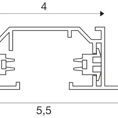 Rail conducteur INC SLV 1 phase 2m blanc 