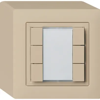 Pulsante universale AP 6×KAL con LED beige 