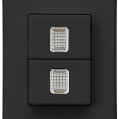 Interrupteur à poussoir double INC Hager FLF 10A/250V 3/1L illuminé noir 