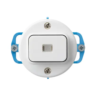 Inserto per pulsante luminoso INC basico c/1L bianco 