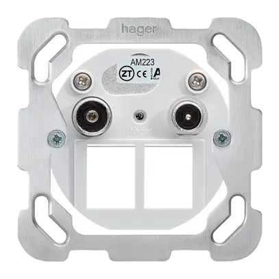 Inserto per presa multimedia Hager R/TV montaggio F 23dB 2GHz 
