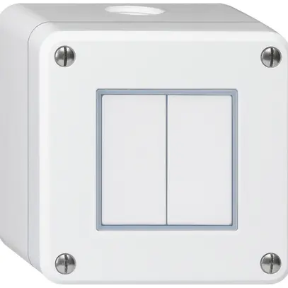 Interruttore AP robusto IP55 schema 3/AR bianco 