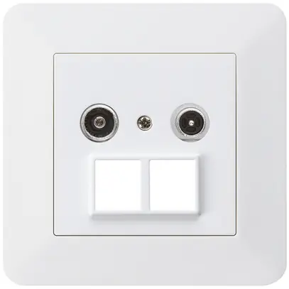Prise multimédia ENC kallysto.trend R/TV 19dB 2GHz blanc 