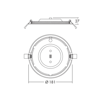 Downlight LED ZOE VarioFlex 1000lm 830/35/40 Ø165mm 