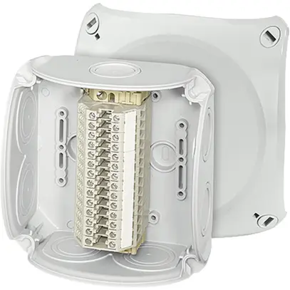 Boîte de dérivation AP Hensel RK 0614 14×6mm², gris 