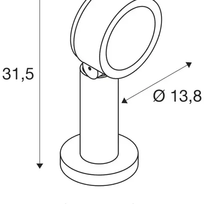 Borne lumineuse LED SLV ESKINA POLE 30 14.5W 3000/4000K 1000lm IP65 anthracite 