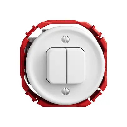 Interrupteur/contact à poussoir STANDARDdue SNAPFIX® ouv.-fermet.+invers.3/1L bc 