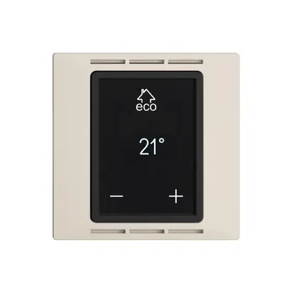 Termostato ambiente EDIZIOdue F crema, display, regolazione riscald.pavim./amb. 