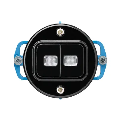 Insert pour interrupteur poussoir lum. ENC basico 1/3+3/1L noir 