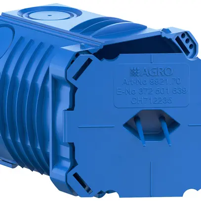 Einlasskasten AGRO NIS 70mm Gr.I mit Klappdeckel halogenfrei blau 