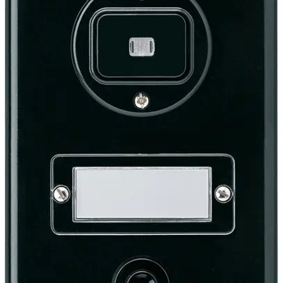 Combinaison ENC Hager basico I-I verticale poussoir lumineux+sonnerie noir 