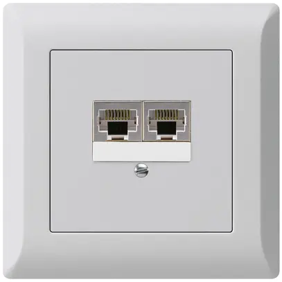 Boîte ENC kallysto.line 2×RJ45s gris clair parallèle 