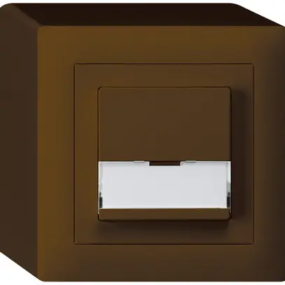 Poussoir de sonnerie AP kallysto A/1L brun avec porte-étiquette 