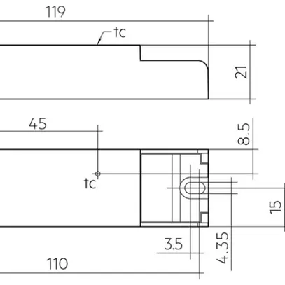 Module radio Tridonic wireless SR Matter 30×21×119mm 