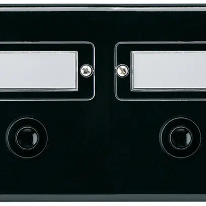 Combinaison ENC Hager basico I-I horizontal sonnerie+sonnerie noir 