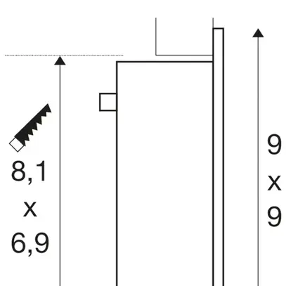 Luminaire LED INC SLV FRAME CURVE, 350mA 1W 90lm 3000K IP20 blanc mat 