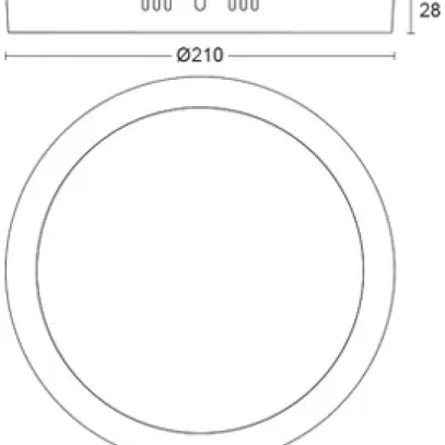 Downlight LED AP Philips Slim Surface 12W 1200lm 827 110° Ø210mm bianco 