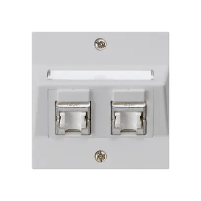 Presa INC kallysto A cat.6 2RJ45/s grigio chiaro 