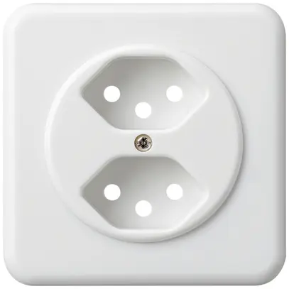 Kit front. INC basico 2×tipo 13 bianco 86×86mm con protezione bambini 