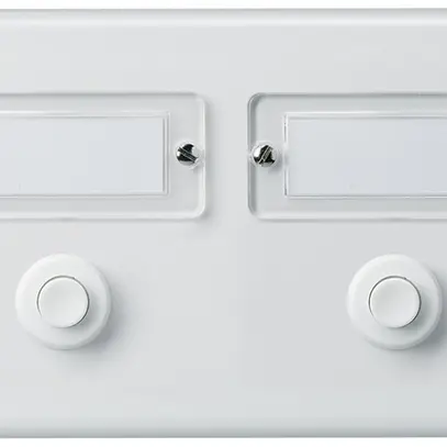 Combinaison ENC Hager basico I-I horizontal sonnerie+sonnerie blanc 