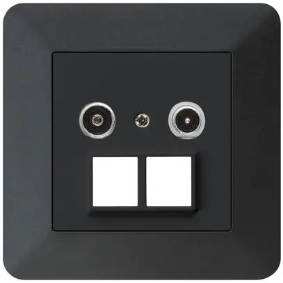 Prise multimédia ENC kallysto.trend R/TV 23dB 2GHz noir 