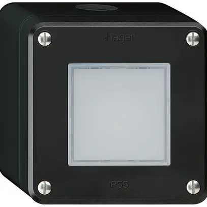 Lampada LED AP robusto IP55 nero LED bi 