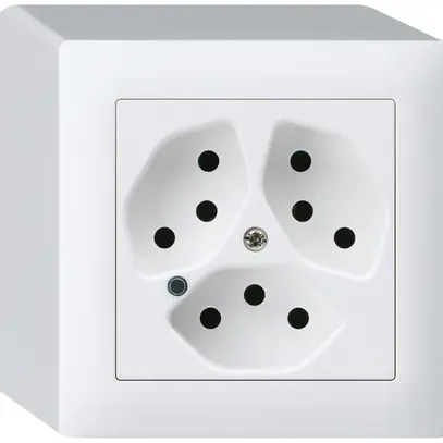 Presa AP Hager kallysto 3×T13 illuminato Q bianco ultra 