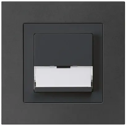 Tasto di suoneria INC A/1L kallysto.pro nero con porta-etichetta 37×15mm 