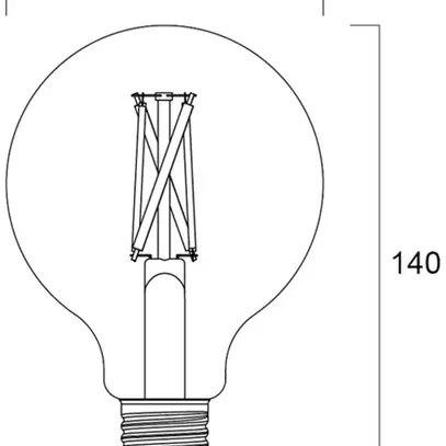 Lampada LED Sylvania ToLEDo Retro E27 7W 806lm 2000…6500K G95 