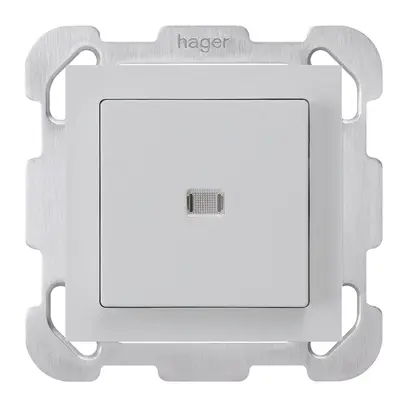 Interrupteur poussoir lumineux ENC kallysto 3/1P grc avec plaque de fixation 