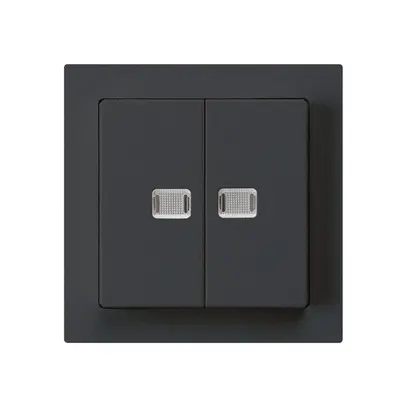 UP-Leuchttaster kallysto 2×A-R/1P mit 2 Linsen schwarz 