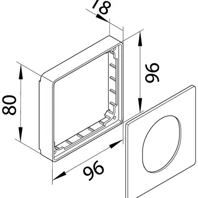 Blendenset für Geräteeinbau CEE PC/ABS Tehalit G3374 lichtgrau 