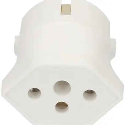 Adattatore fisso MAX HAURI Shuko/T13 3L 250V 10A 2300W bianco 