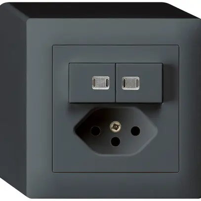 Combinazione luminosa AP 3/1P+A-R+T13 antracite kallysto 