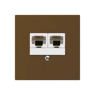 Scatola INC kallysto 2×RJ45u separato marrone 