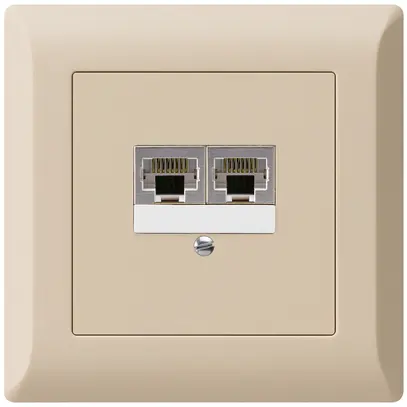 Boîte ENC kallysto.line 2×RJ45s beige parallèle 