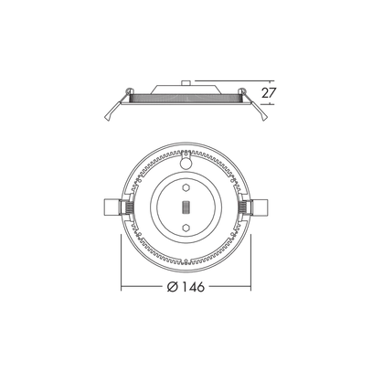 Downlight LED ZOE VarioFlex 700lm 830/35/40 Ø130mm 