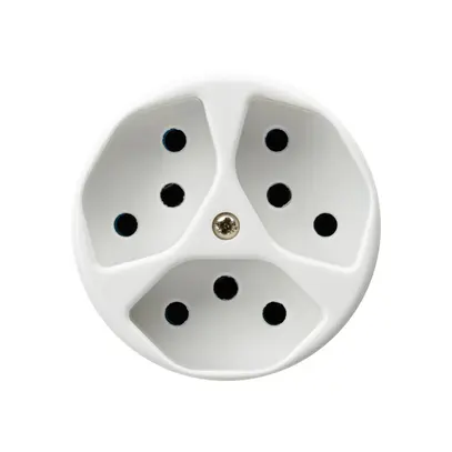 Insert pour prise basico 3×type 13 blanc avec sécurité enfants 