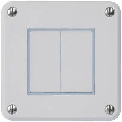 Contact à poussoir ENC robusto IP55 2×1P gris 