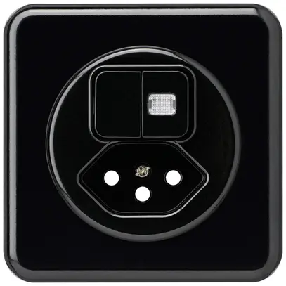 Kit frontale INC basico 86×86 nero con 1 lente per combinazione grd.I S1/tipo 13 