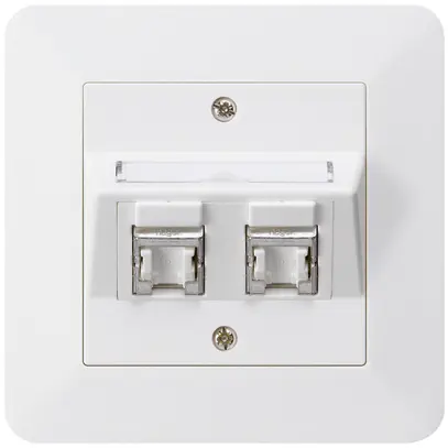 Prise ENC kallysto.trend C cat.6 2RJ45/s blanc 