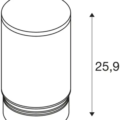 Tête d.lumin.LED SLV M-POL M Shader 11W 420lm 927/930 IP65 Ø122.6mm anthr. 