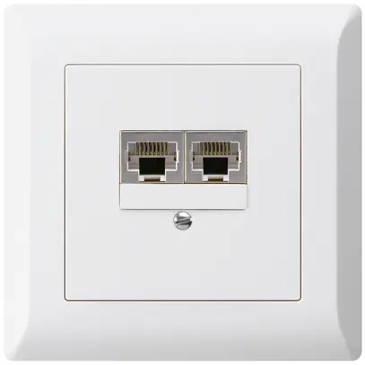 Boîte ENC kallysto.line 2×RJ45s blanc parallèle 
