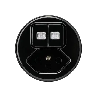 Inserto per combinazione luminosa basico 3+A-R/1L+T13 nero 2 lenti prot.bambini 