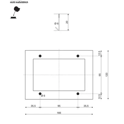 Kit ancoraggio per betume SLV per paletto luminoso LOGS POLE, 166×120mm, ac-pr 